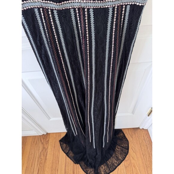 BCBG Veira Floral Lace Gown Formal Wedding Guest V Neck Maxi Size 6 - Picture 6 of 7